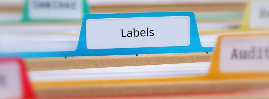 Etiquette Label sur dossier 