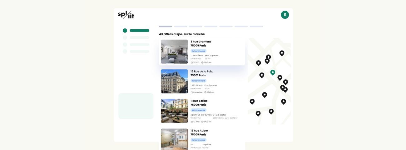 Interface de l'outil Spliit