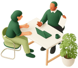 Illustration of people talking