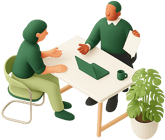Illustration of people talking