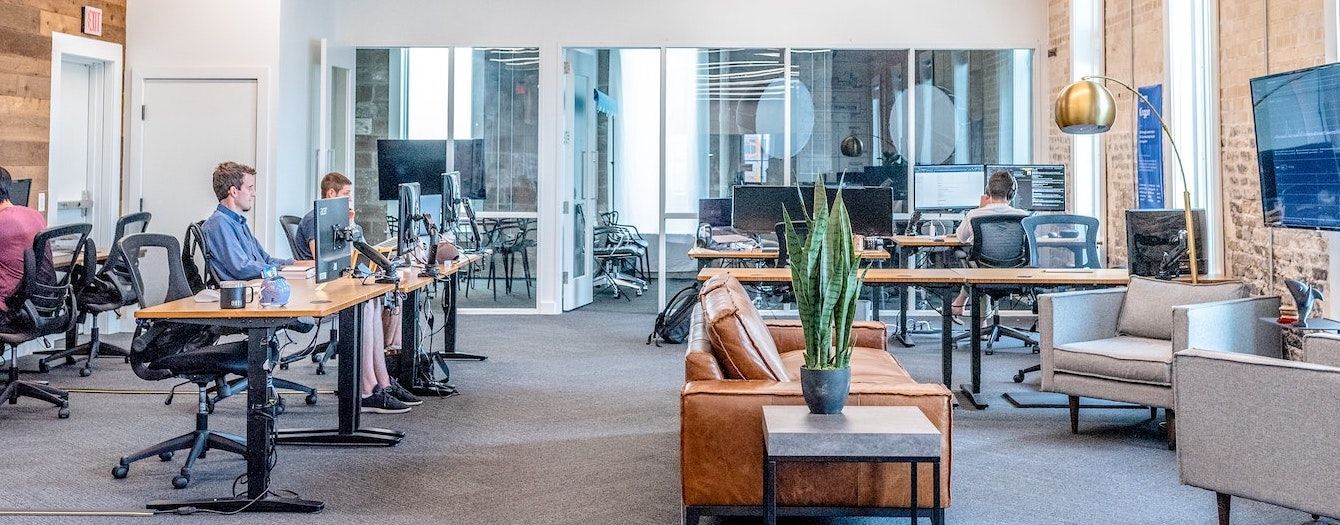 Espace de coworking avec espace détente