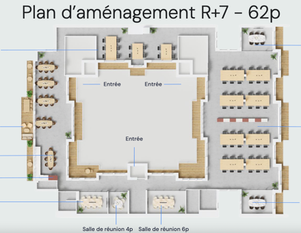 Bureaux du 60 Rue d'Hauteville Paris