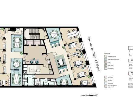 Bureaux du 27 Rue de la Ville l'Evêque Paris
