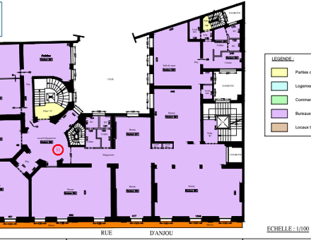 Bureaux du 65 Rue d'Anjou Paris