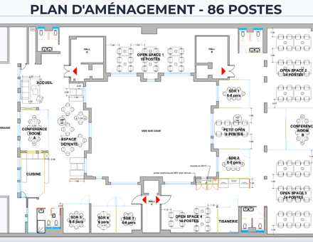Bureaux du 60 Rue d'Hauteville Paris