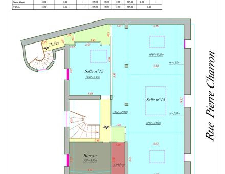 Bureaux du 61 Rue Pierre Charron Paris