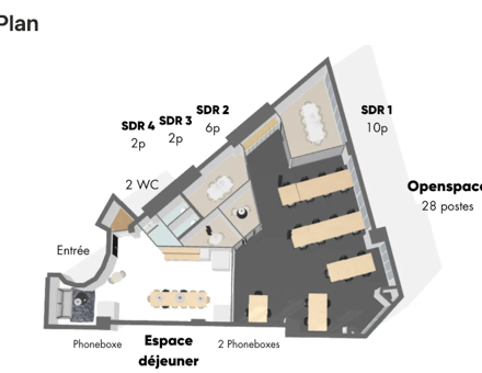 Bureaux du 108 Rue Réaumur Paris
