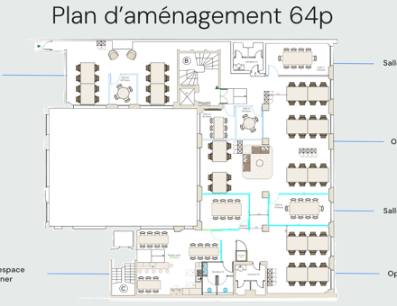 Bureaux du 60 Rue d'Hauteville Paris