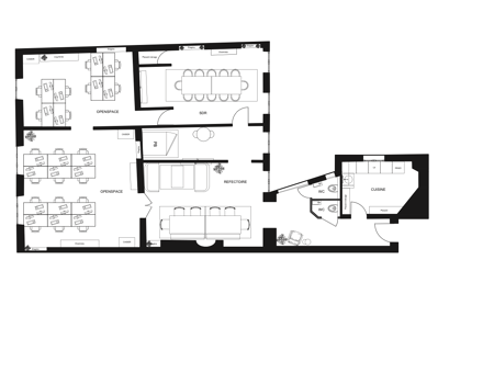 Bureaux du 20 Rue des Petits Champs Paris