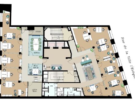 Bureaux du 27 Rue de la Ville l'Evêque Paris