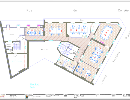 Bureaux du 57 Avenue Franklin D. Roosevelt Paris