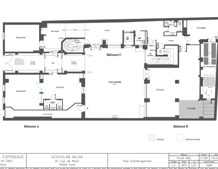 Bureaux du 15 Rue de Milan Paris