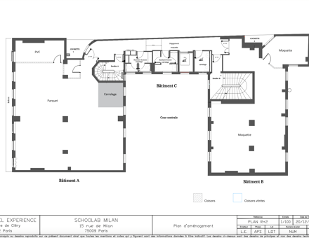 Bureaux du 15 Rue de Milan Paris