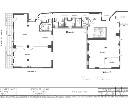 Bureaux du 15 Rue de Milan Paris