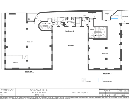 Bureaux du 15 Rue de Milan Paris